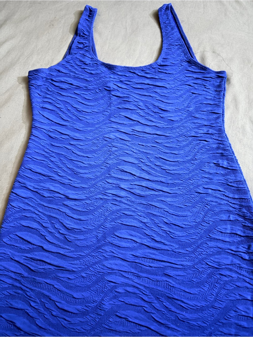 Body Central Royal Blue Textured Scoop Slimming Dress